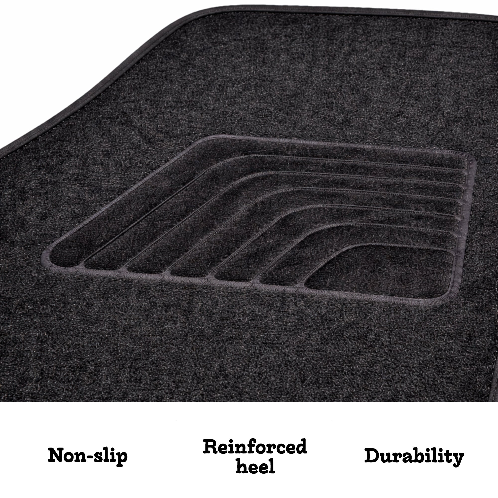 Universal Car Mats 4-Piece Set (2 Front + 2 Rear), Carpet Floor Mats for cars, Non-Slip Mats, Easy to Clean, Car Interior Accessories